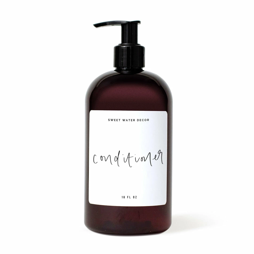 Cheap π₯ Sweet Water Decor SOAP DISPENSERS 16oz Amber Plastic Conditioner Dispenser - White Label π 1 Sweet Water Decor SOAP DISPENSERS 16oz Amber Plastic Conditioner Dispenser - White Label