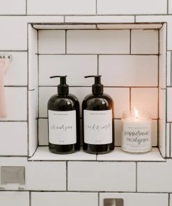 Best Pirce π Sweet Water Decor 16oz Amber Plastic Bath + Shower Dispenser Set Of 3 - White Label π 6 Sweet Water Decor 16oz Amber Plastic Bath + Shower Dispenser Set Of 3 - White Label