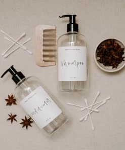 Discount 𧨠Sweet Water Decor SOAP DISPENSERS 16oz Clear Plastic Conditioner Dispenser - White Label β 11 Sweet Water Decor SOAP DISPENSERS 16oz Clear Plastic Conditioner Dispenser - White Label