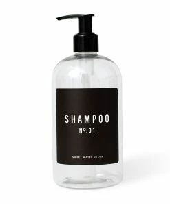Sweet Water Decor 16oz Clear Plastic Shampoo Dispenser - Black Label SOAP DISPENSERS