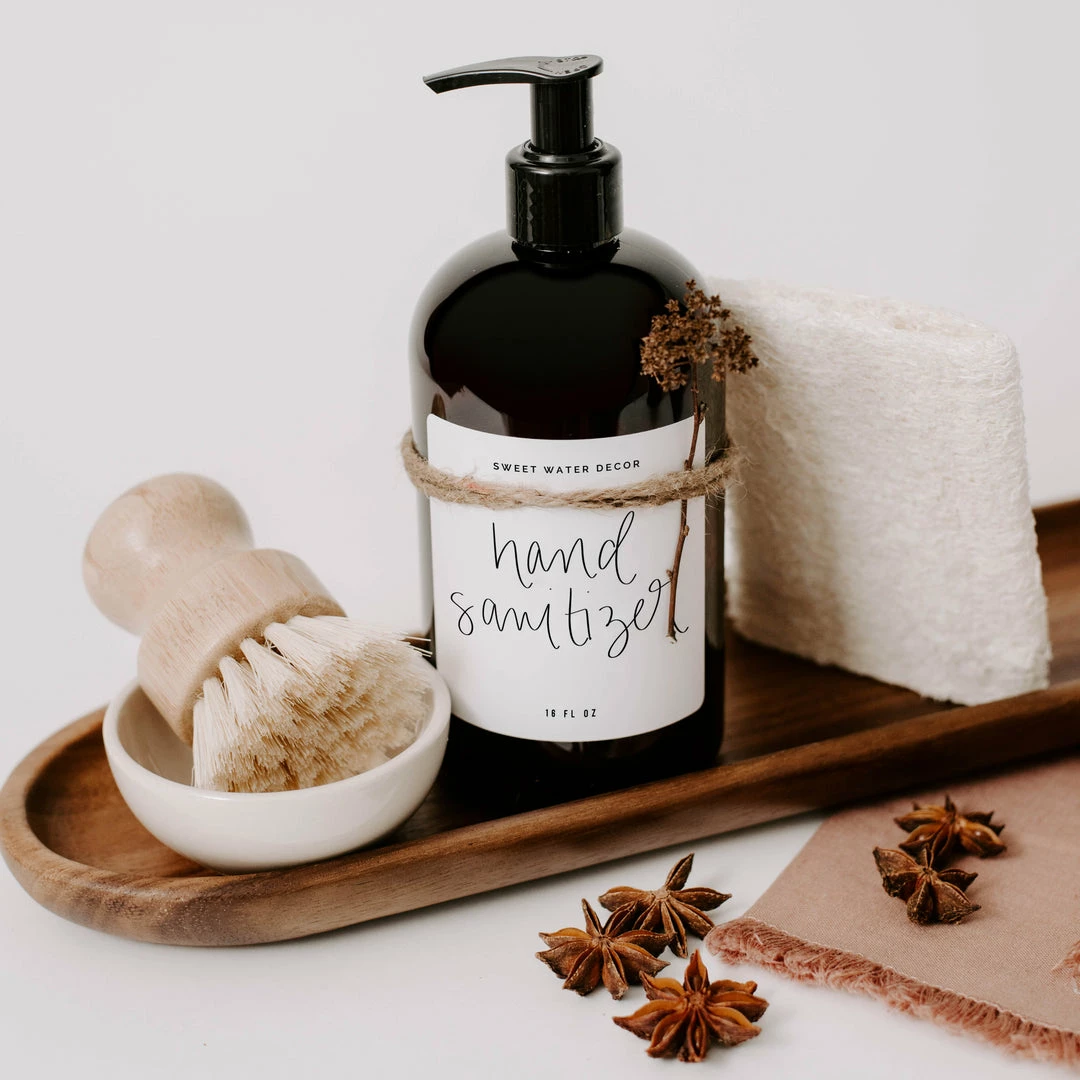 Cheapest π― Sweet Water Decor 16oz Amber Plastic Hand Sanitizer Dispenser - White Label π 2 Sweet Water Decor 16oz Amber Plastic Hand Sanitizer Dispenser - White Label