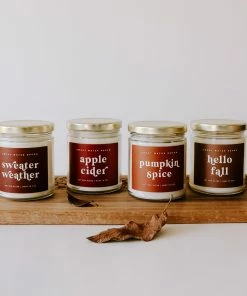 Sweet Water Decor Pumpkin Spice Soy Candle - Clear Jar - 9 Oz