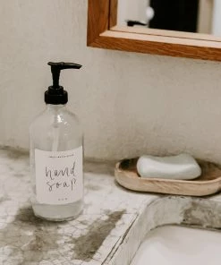 Sweet Water Decor 16oz Clear Glass Hand Soap Dispenser - White Label