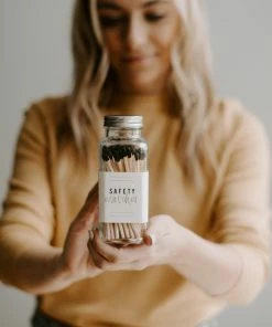 Sweet Water Decor Safety Matches - Black - 60 Count, 3.75"