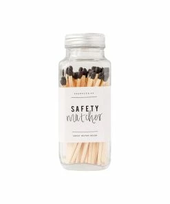 Sweet Water Decor Safety Matches - Black - 60 Count, 3.75"