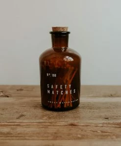 Sweet Water Decor Medium Amber Apothecary Safety Matches - White - 100 Count, 3