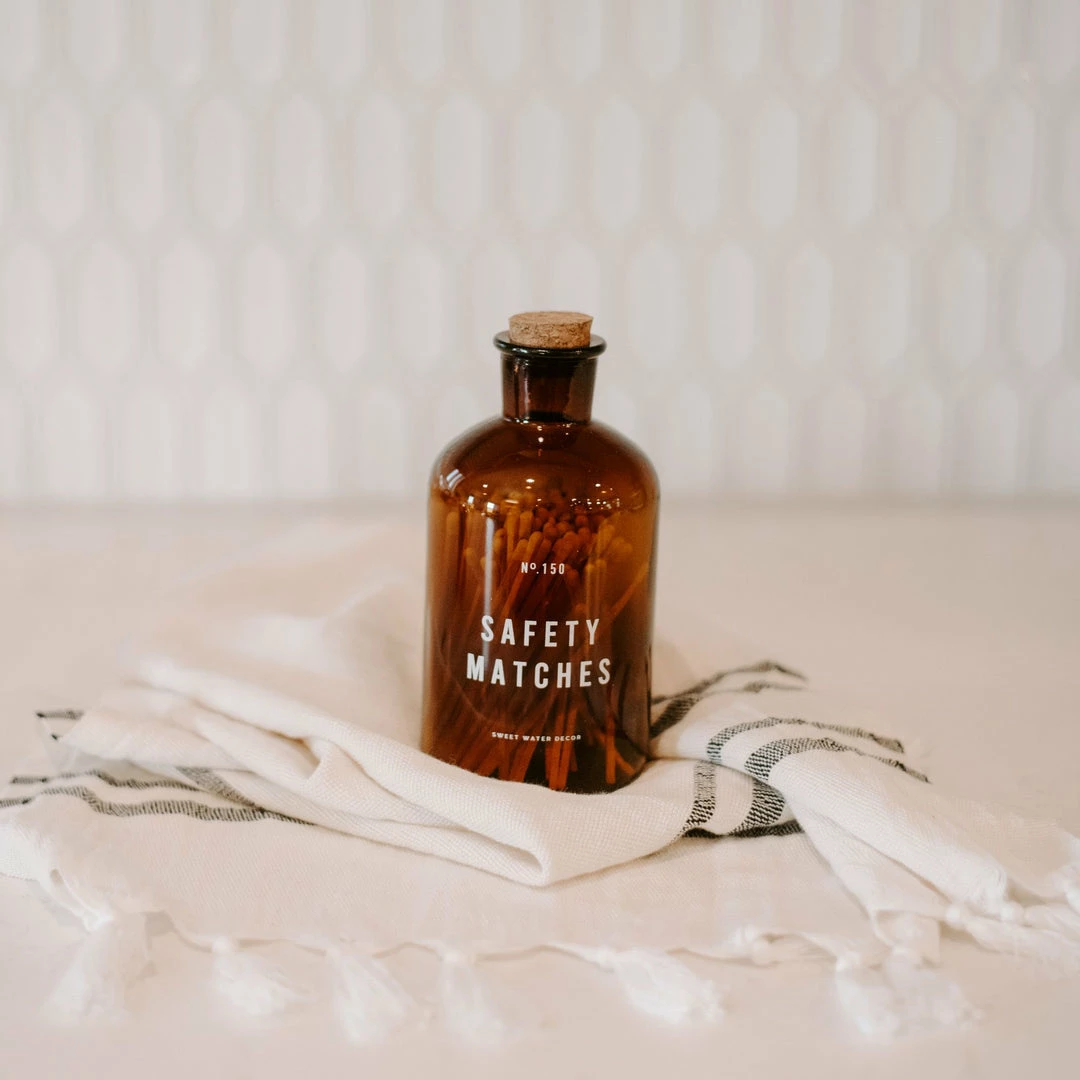 Discount π₯ Sweet Water Decor Large Amber Apothecary Safety Matches - White - 150 Count, 4" π 5 Sweet Water Decor Large Amber Apothecary Safety Matches - White - 150 Count, 4"