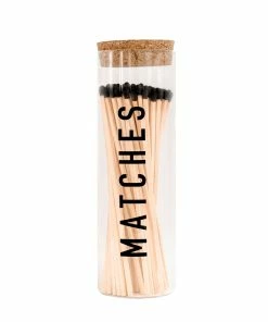 Sweet Water Decor Hearth Matches - Black Tip - 80 Count, 7"