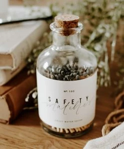 Sweet Water Decor Medium Apothecary Safety Matches - Black - 100 Count, 3