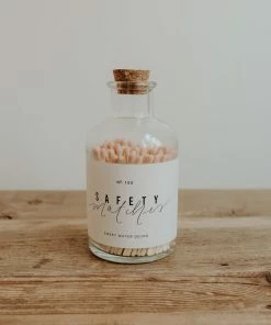 Sweet Water Decor Medium Apothecary Safety Matches - Blush Pink - 100 Count, 3"