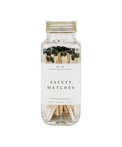 Sweet Water Decor Safety Matches - Black - 60 Count, 3.75"