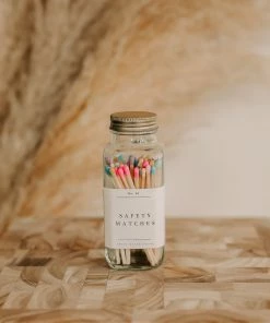 Sweet Water Decor Safety Matches - Multicolor Rainbow - 60 Count, 3.75"