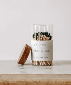 Sweet Water Decor Medium Hearth Matches - Black - 100 Count, 3.9"