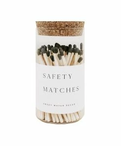 Sweet Water Decor Medium Hearth Matches - Black - 100 Count, 3.9"
