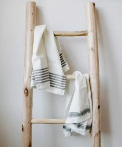 Sweet Water Decor HAND TOWELS Horizontal Striped Tea Towel- Three Stripes