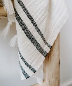 Sweet Water Decor HAND TOWELS Haley Turkish Cotton + Bamboo Hand Towel - Two Stripe