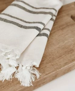 Sweet Water Decor HAND TOWELS Haley Turkish Cotton + Bamboo Hand Towel - Two Stripe