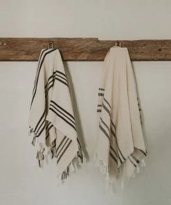 Sweet Water Decor Jordan Turkish Cotton + Bamboo Hand Towel - Three Stripe HAND TOWELS