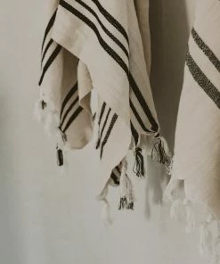 Sweet Water Decor Jordan Turkish Cotton + Bamboo Hand Towel - Three Stripe HAND TOWELS
