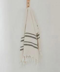 Sweet Water Decor HAND TOWELS Haley Turkish Cotton + Bamboo Hand Towel - Two Stripe