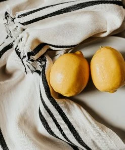 Sweet Water Decor Jordan Turkish Cotton + Bamboo Hand Towel - Three Stripe HAND TOWELS