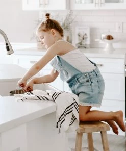 Sweet Water Decor Jordan Turkish Cotton + Bamboo Hand Towel - Three Stripe HAND TOWELS