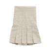Sweet Water Decor Striped Tea Towel With Ruffle - Tan