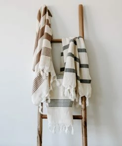 Sweet Water Decor HAND TOWELS Turkish Cotton + Bamboo Hand Towel - Single Stripe