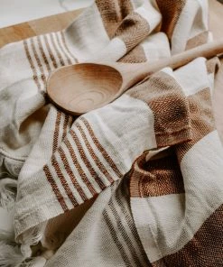 Sweet Water Decor HAND TOWELS Turkish Cotton + Bamboo Hand Towel - Neutral Stripes