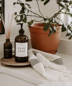 Sweet Water Decor HAND TOWELS Turkish Cotton + Bamboo Hand Towel - Multi Stripes