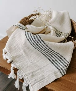 Sweet Water Decor HAND TOWELS Turkish Cotton + Bamboo Hand Towel - Multi Stripes