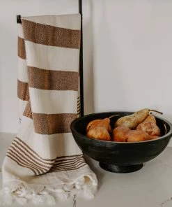 Sweet Water Decor HAND TOWELS Turkish Cotton + Bamboo Hand Towel - Neutral Stripes