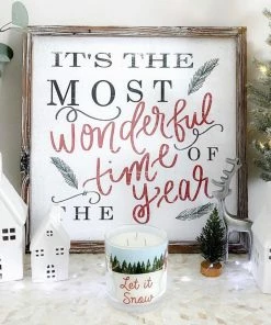 SWEET WATER DECOR It's The Most Wonderful Time Of The Year Wood Sign 18x18 WOOD + METAL SIGNS