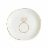 Sweet Water Decor TRAYS + JEWELRY DISHES Engagement Ring Jewelry Dish - White + Gold Foil