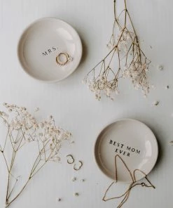 Sweet Water Decor Best Mom Ever Stoneware Jewelry Dish TRAYS + JEWELRY DISHES
