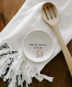 Sweet Water Decor Best Mom Ever Stoneware Jewelry Dish TRAYS + JEWELRY DISHES