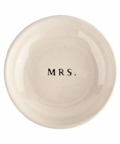 Sweet Water Decor TRAYS + JEWELRY DISHES Mrs. Stoneware Jewelry Dish