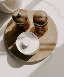 Sweet Water Decor Natural Pedestal Stand TRAYS + JEWELRY DISHES