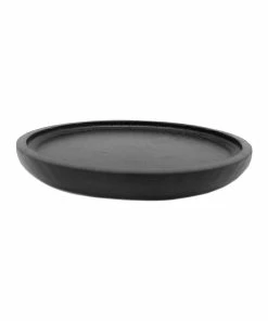 Sweet Water Decor TRAYS + JEWELRY DISHES Black Wood Tray | Round