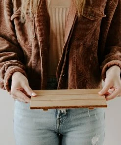 Sweet Water Decor Rectangular Wood Tray | Natural