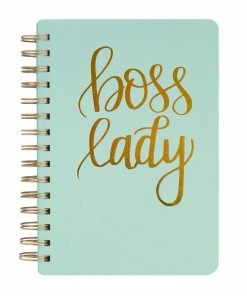 Sweet Water Decor Boss Lady - Mint + Gold Spiral Notebook