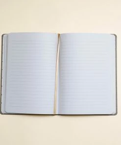 Sweet Water Decor STATIONERY Strong Beautiful Brave Courageous - Tan + Gold Fabric Journal