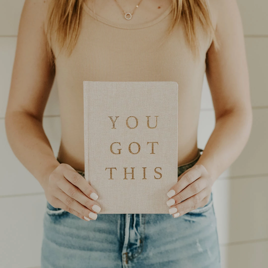 Hot Sale π₯° Sweet Water Decor STATIONERY You Got This - Tan + Gold Fabric Journal π 2 Sweet Water Decor STATIONERY You Got This - Tan + Gold Fabric Journal