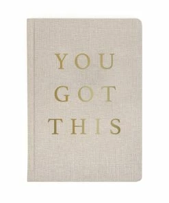 Sweet Water Decor STATIONERY You Got This - Tan + Gold Fabric Journal