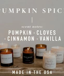 Sweet Water Decor CANDLES + REEDS Pumpkin Spice Soy Candle - Cream Stoneware Jar - 12 Oz