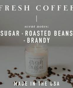 Sweet Water Decor Fresh Coffee Soy Candle - Amber Jar - 9 Oz