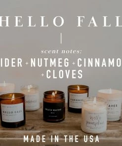 Sweet Water Decor Hello Fall Soy Candle - Amber Jar - 9 Oz