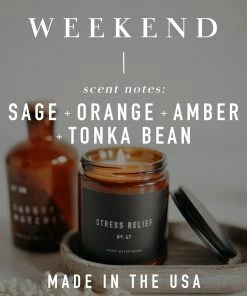 Sweet Water Decor Weekend Soy Candle - Clear Jar - 9 Oz CANDLES + REEDS