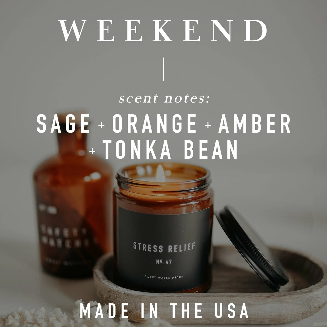 Wholesale π₯ Sweet Water Decor Weekend Soy Candle - Amber Jar - 11 Oz β€οΈ 5 Sweet Water Decor Weekend Soy Candle - Amber Jar - 11 Oz