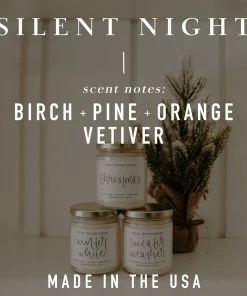 Sweet Water Decor CANDLES + REEDS Silent Night Soy Candle - Clear Jar - 9 Oz